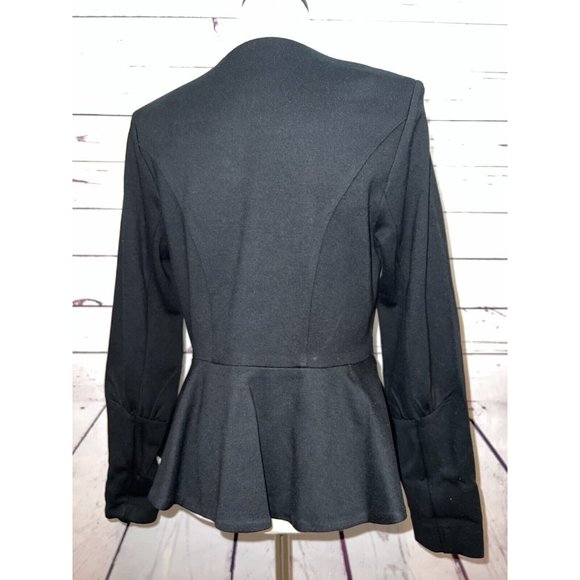 Cabi Agency Peplum Jacket 6 Style 3549 Blazer Suit Ponte Knit Coat Lined Black - Picture 4 of 10